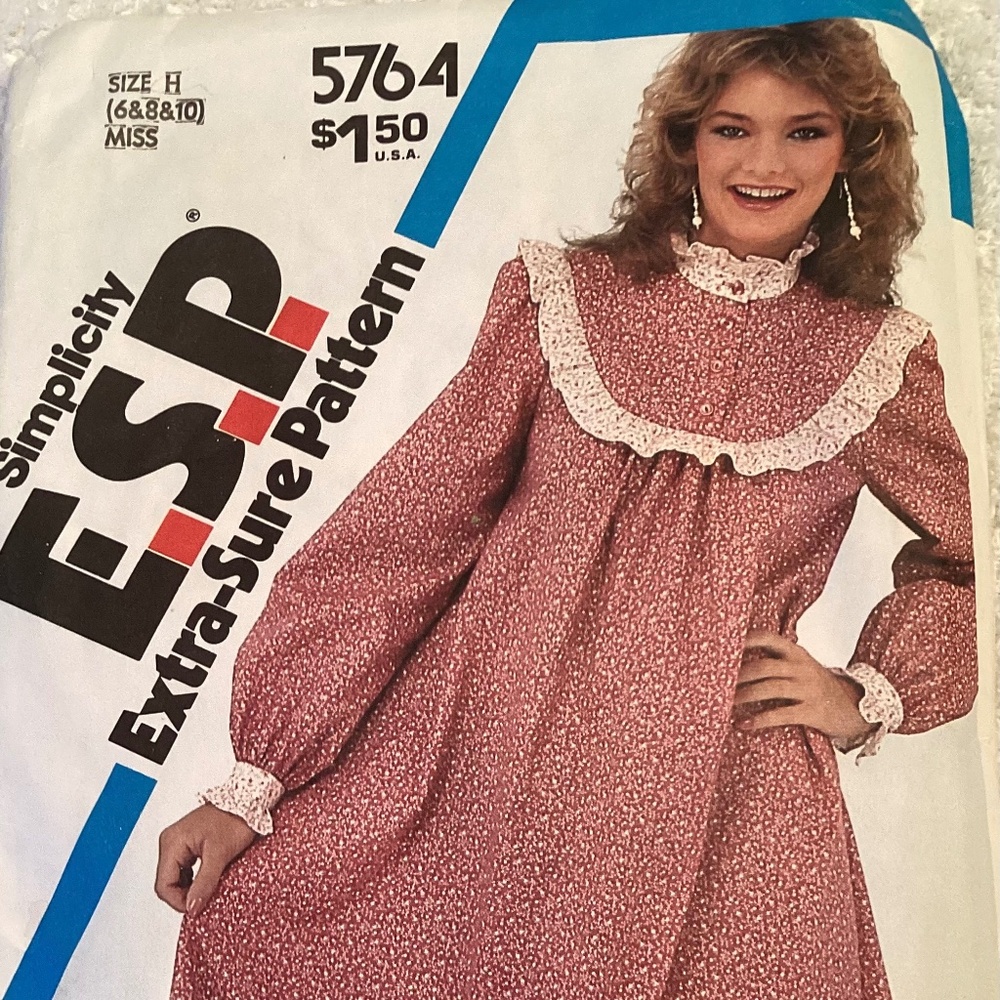 VINTAGE 1982 SIMPLICITY PATTERN #5764…sizes 6-8-10… has been cut